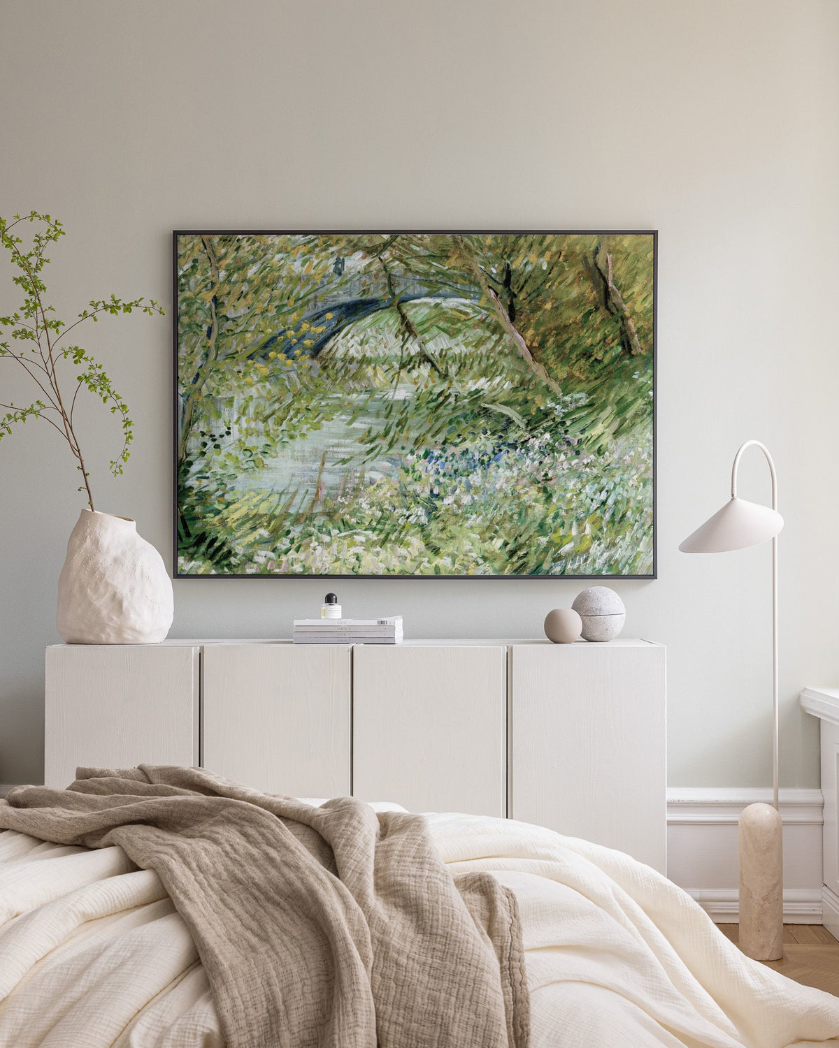 Van Gogh - River Bank in Springtime Landscape Canvas print