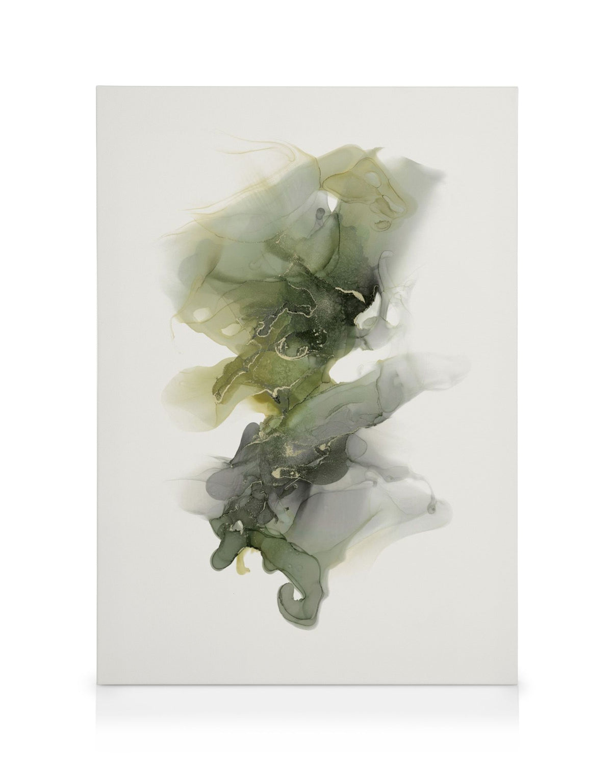 Moss Green Abstract Canvas print