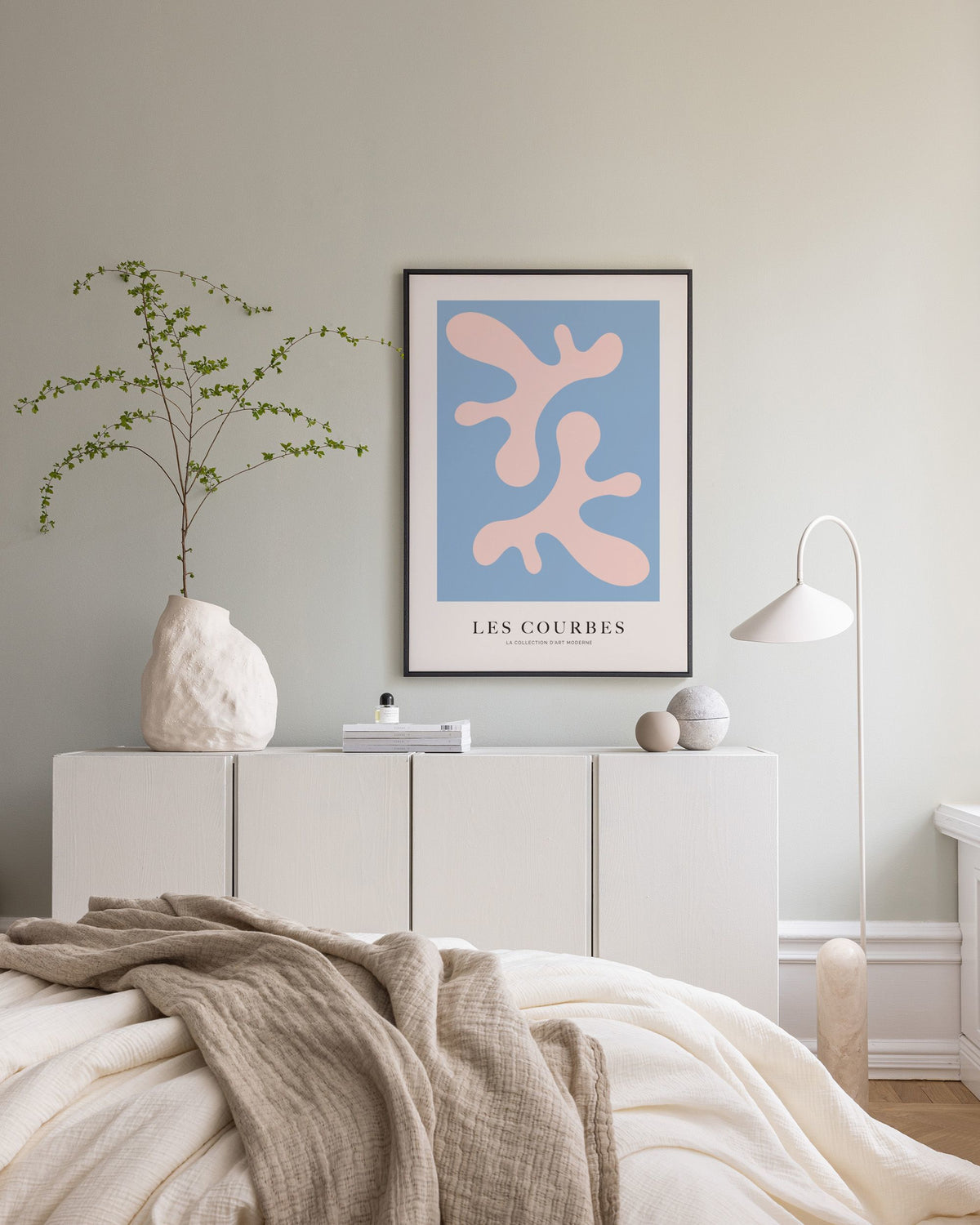 Les Courbes Bleu Canvas print