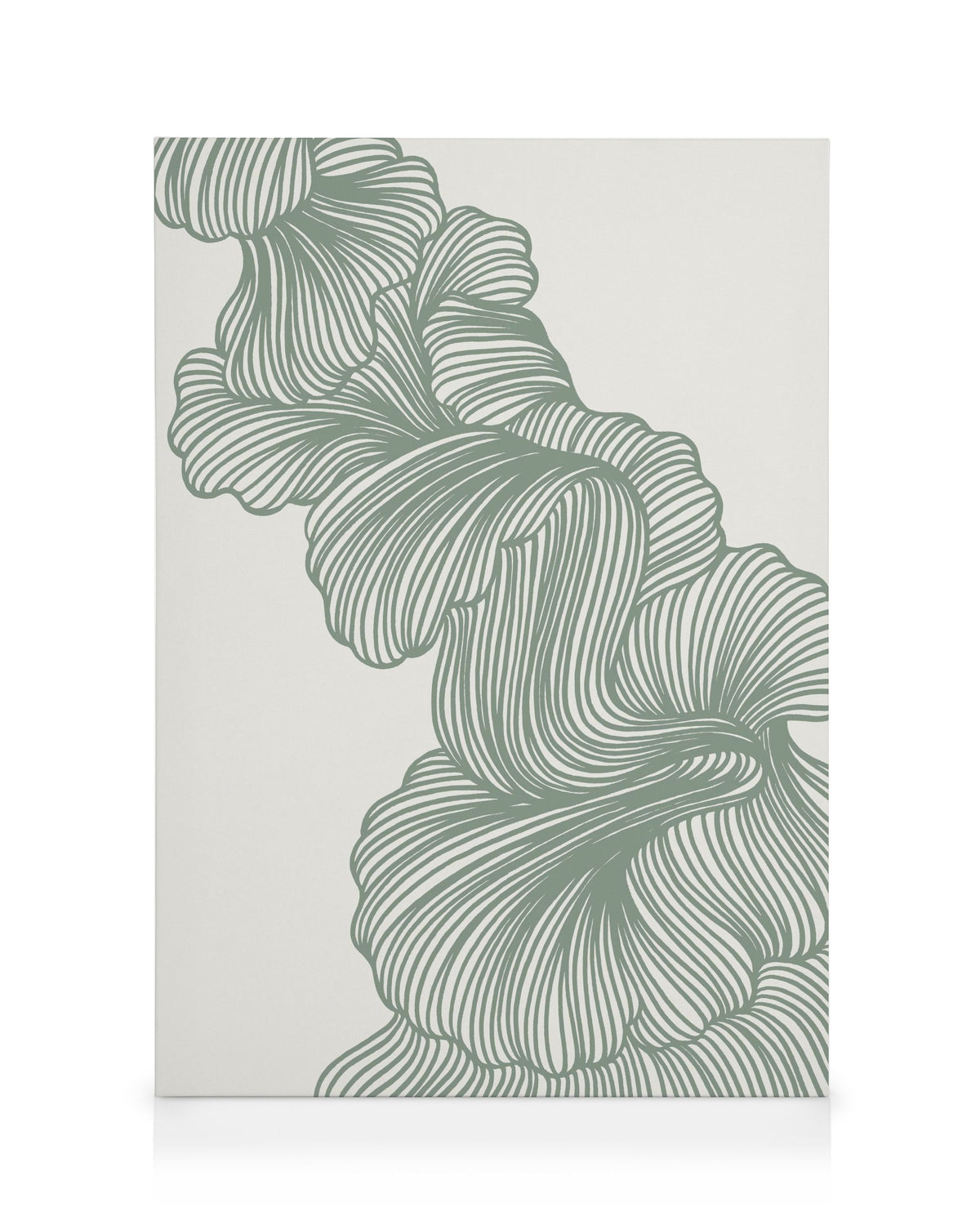 Abstract Green Lines No3 Canvas print