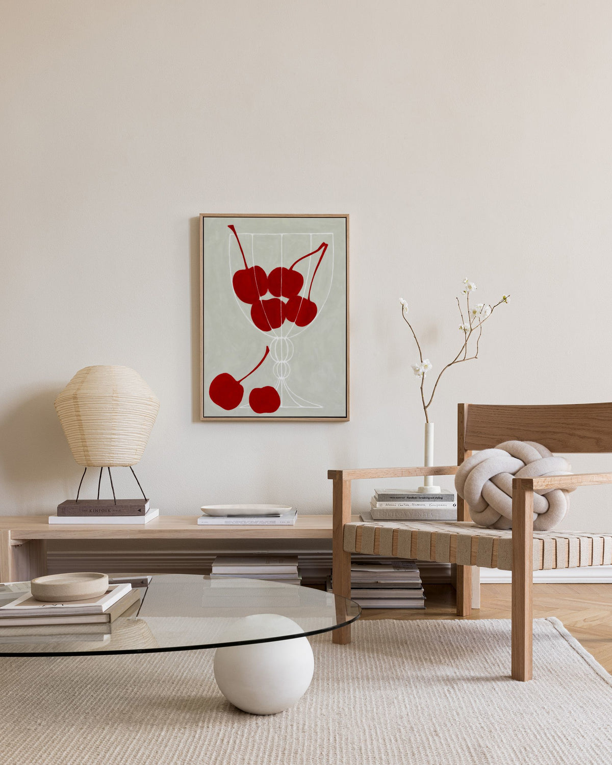 Kit Agar - Cherries Canvas print