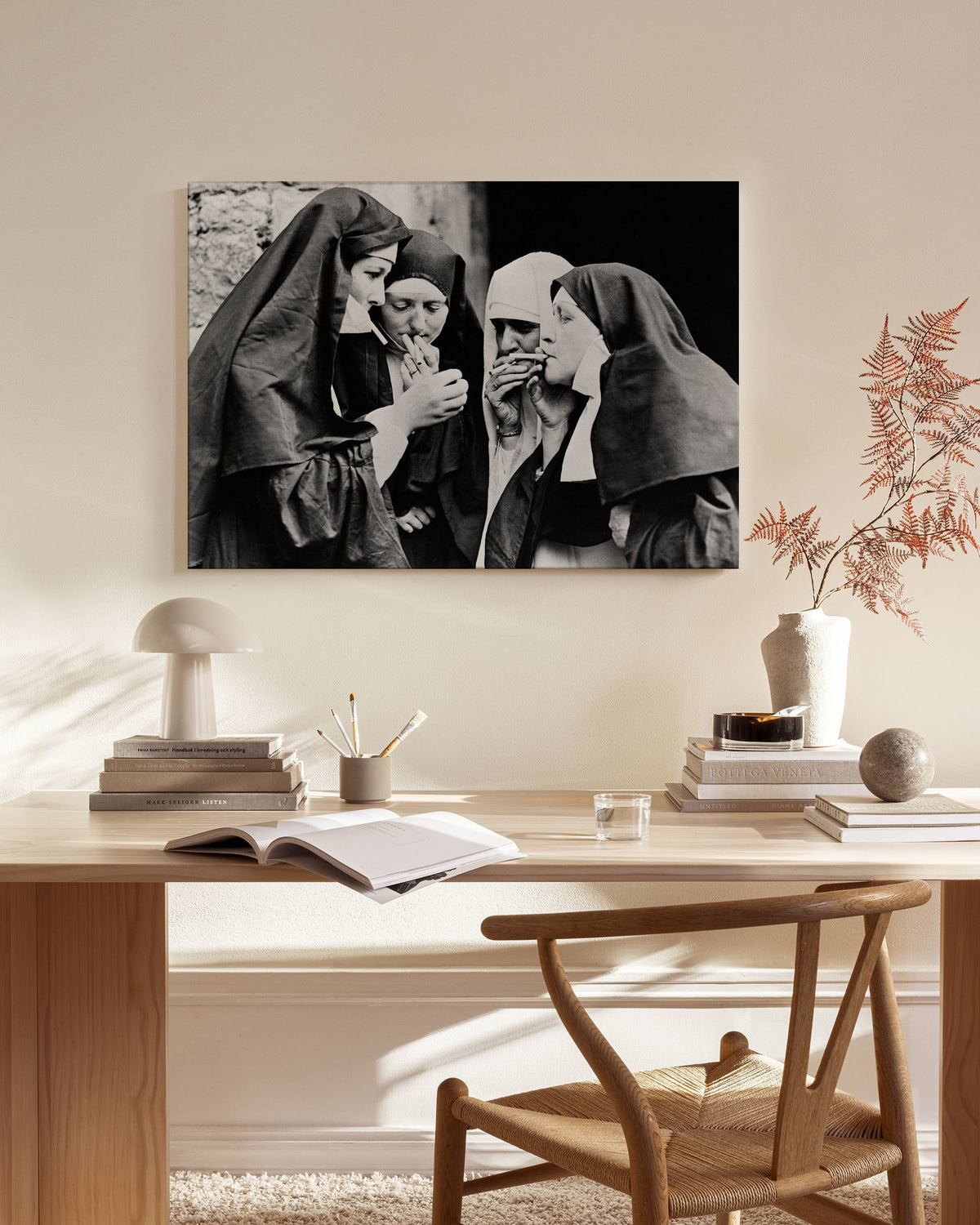 Nuns Smoking Canvas print