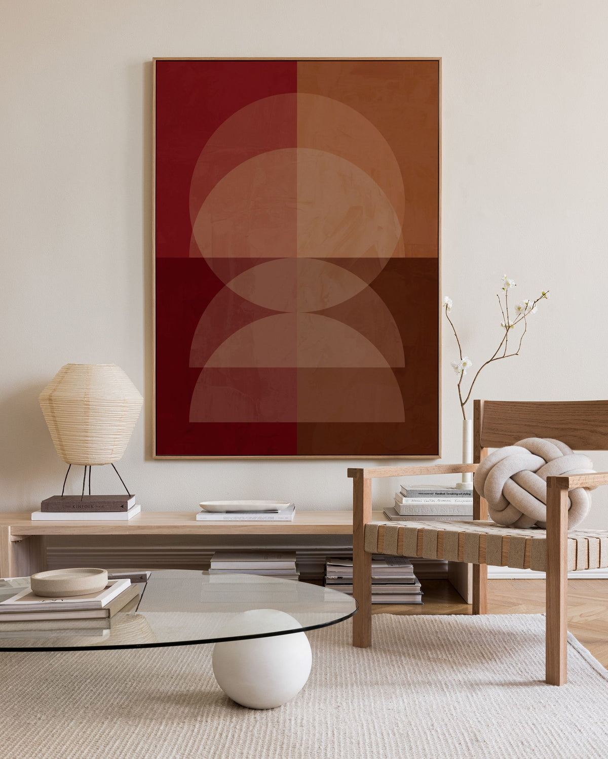 Ochre Orbit Canvas print