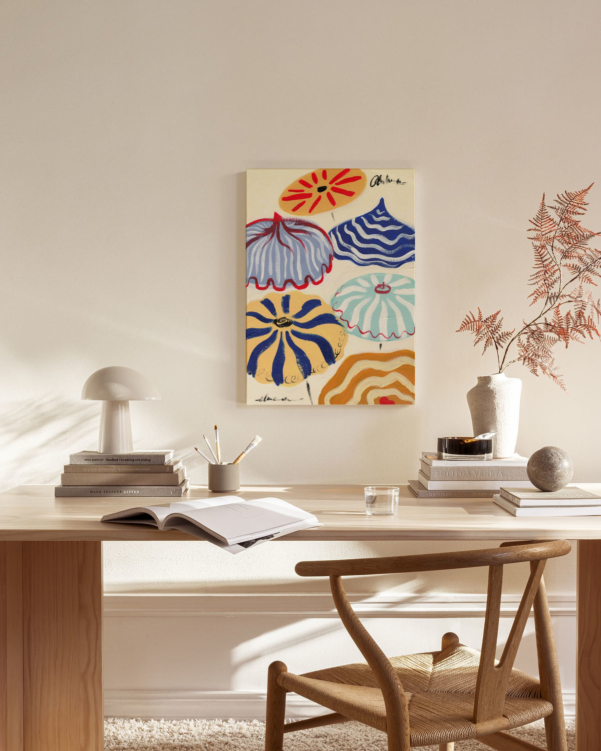 Riviera Parasols Canvas print