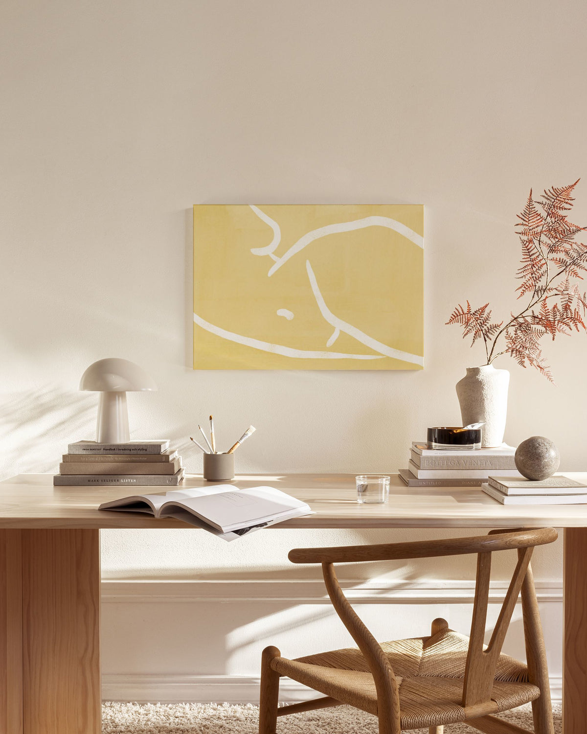 Yellow Body Pose Canvas print