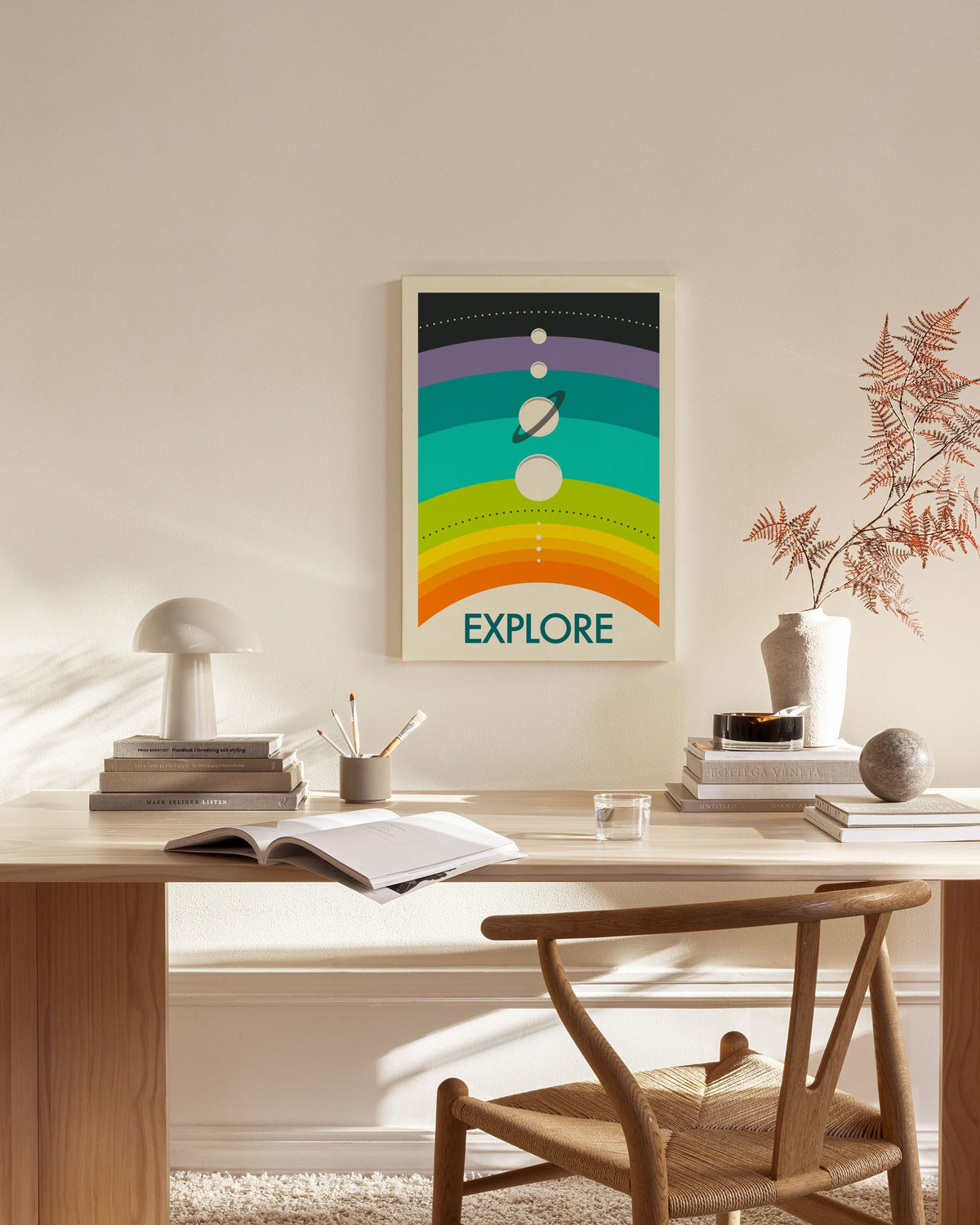 Jazzberry Blue - Rainbow Solar System Canvas print
