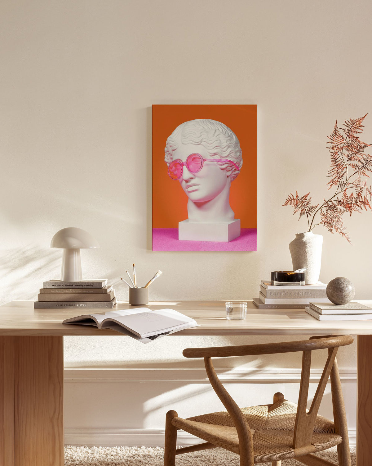 Greek God in Glasses Canvas print