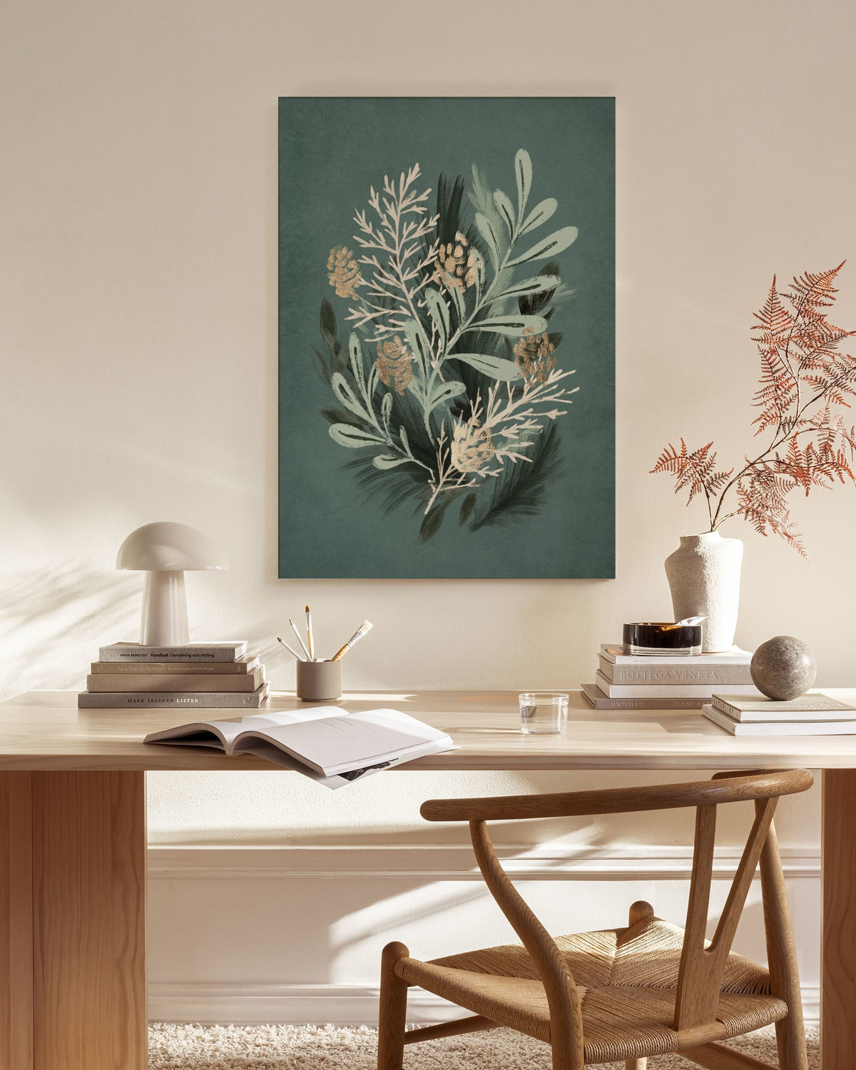 Green Botanical Canvas print