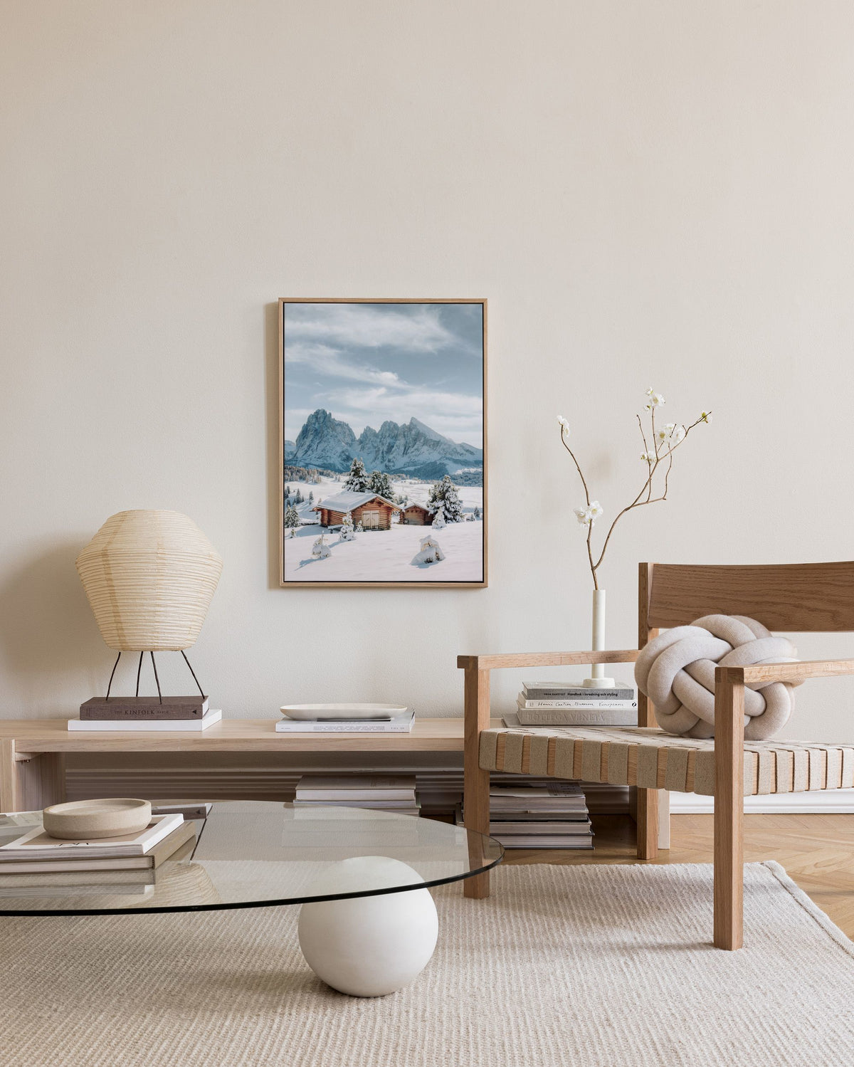 Snowy Seiser Alm Canvas print