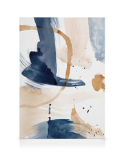 Abstract Blue Brushes No1 Canvas print