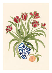 La Poire - Red Tulips Print