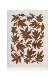 Brown Botanical on Linen Canvas print