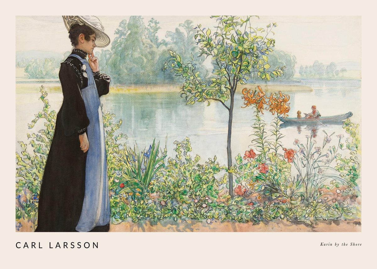 Carl Larsson - Karin by the Shore Print