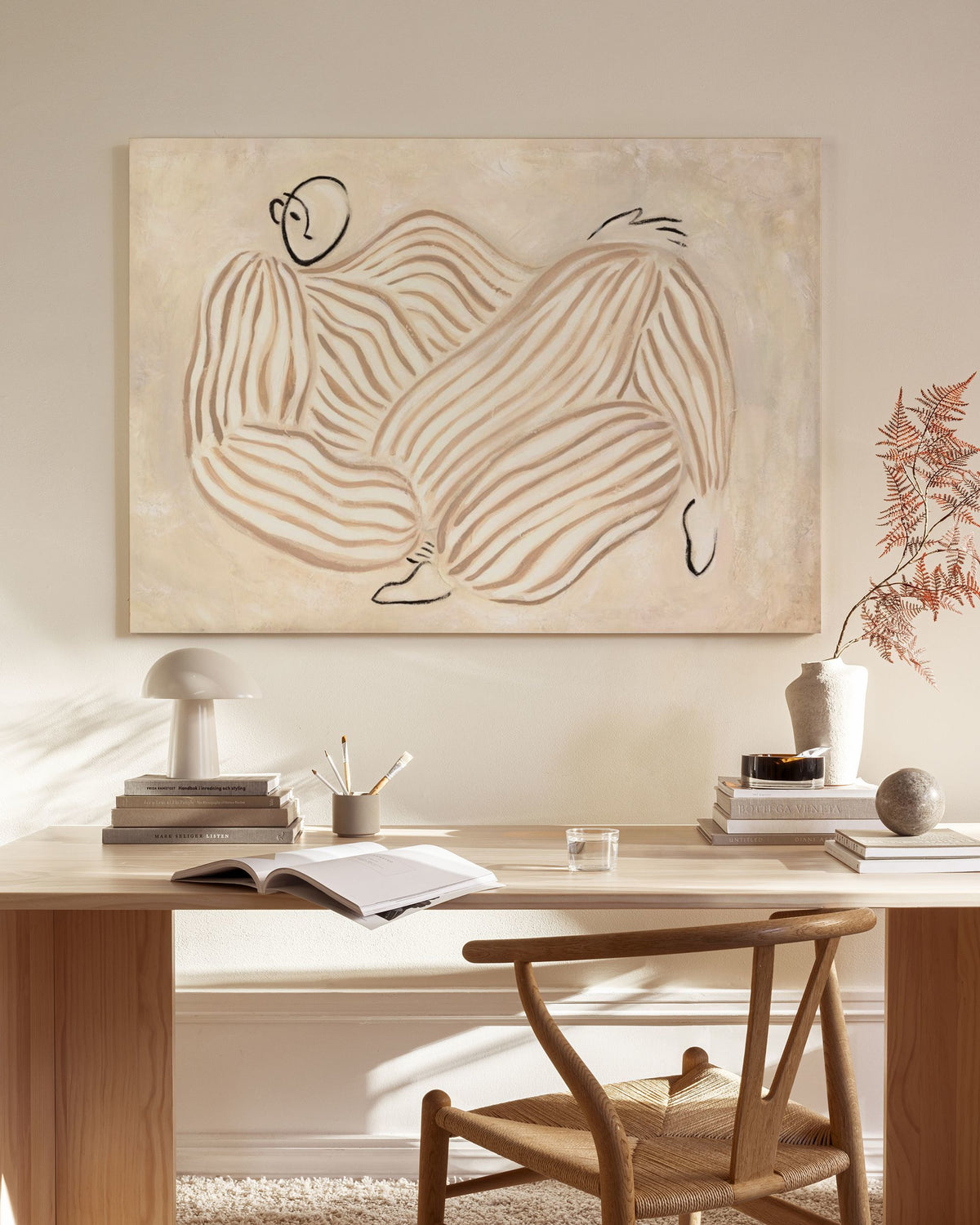 Figure in Beige Canvas print