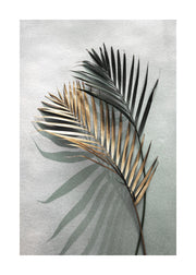 Gold and Green Shadow Print