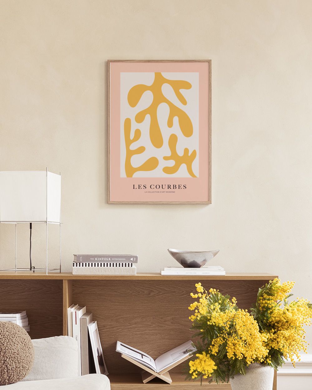 Les Courbes Jaune Print