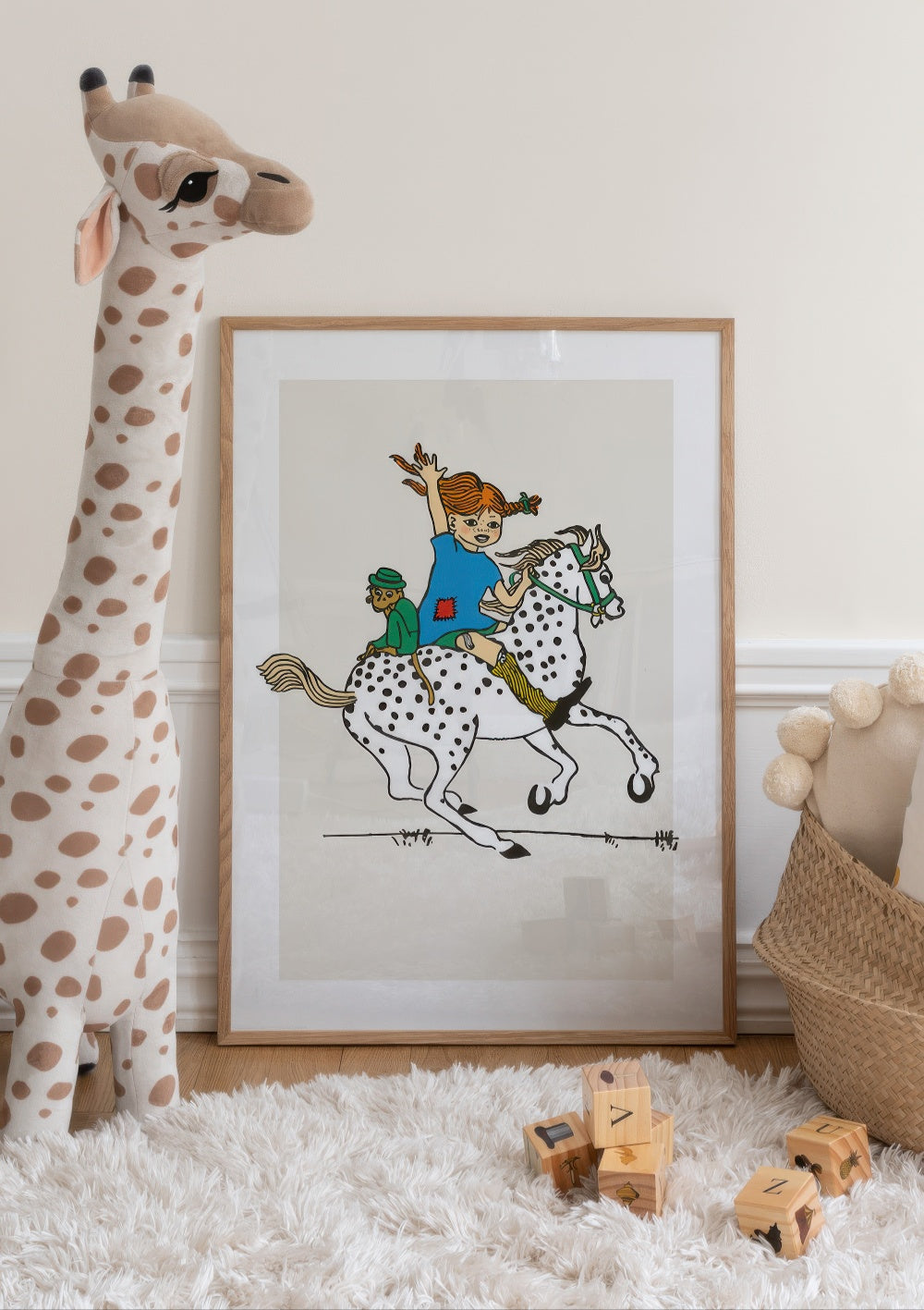 Pippi Longstocking Riding Print