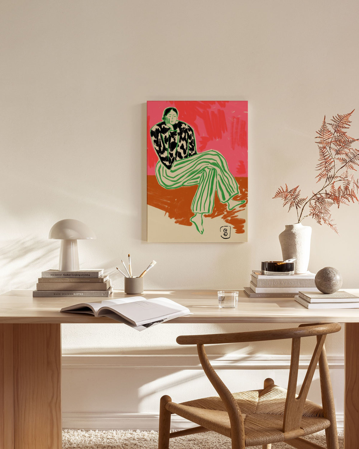 Sandra Poliakov - Calm Woman Portrait Canvas print
