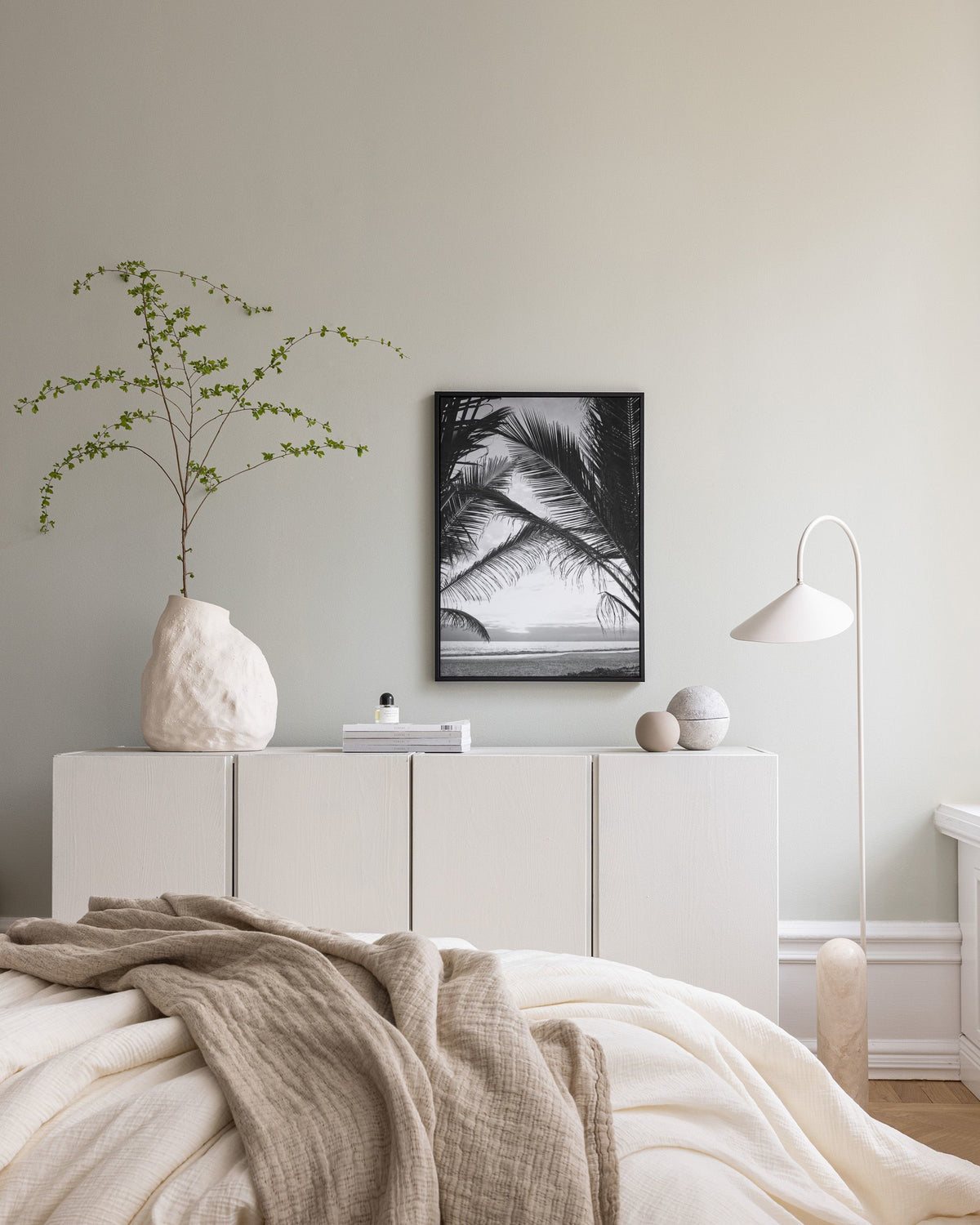 Between Palm Leafs Canvas print