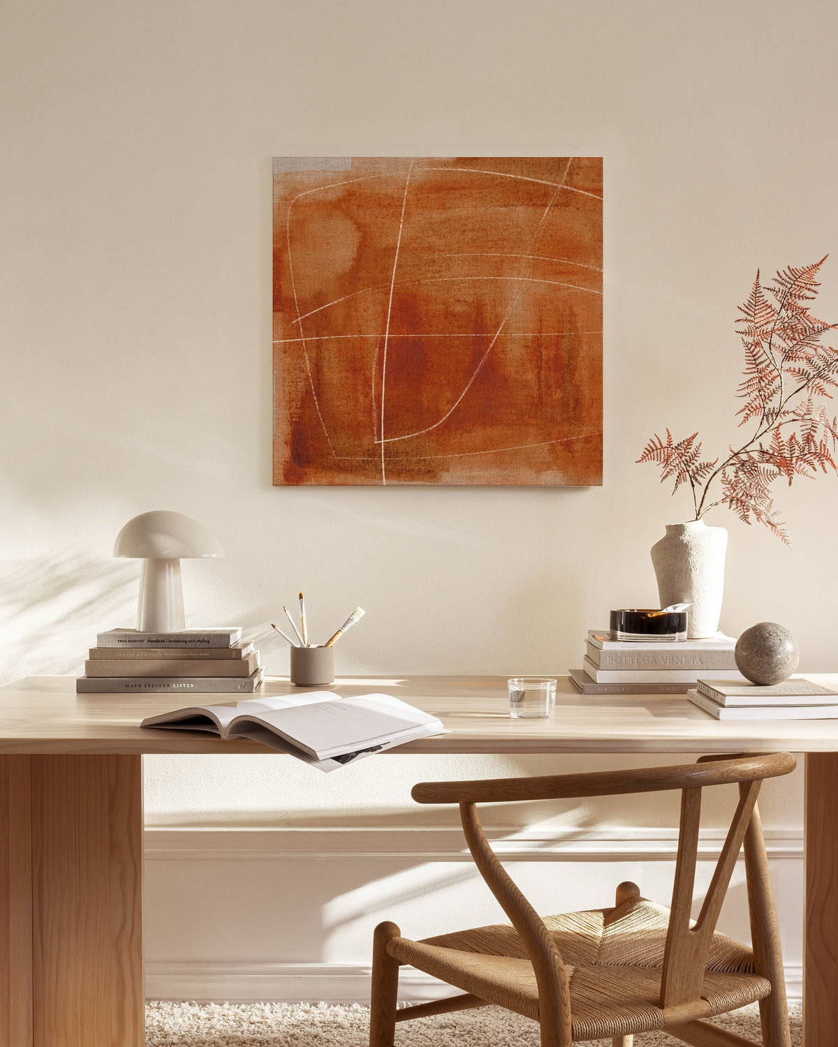 Terracotta Lines Canvas print