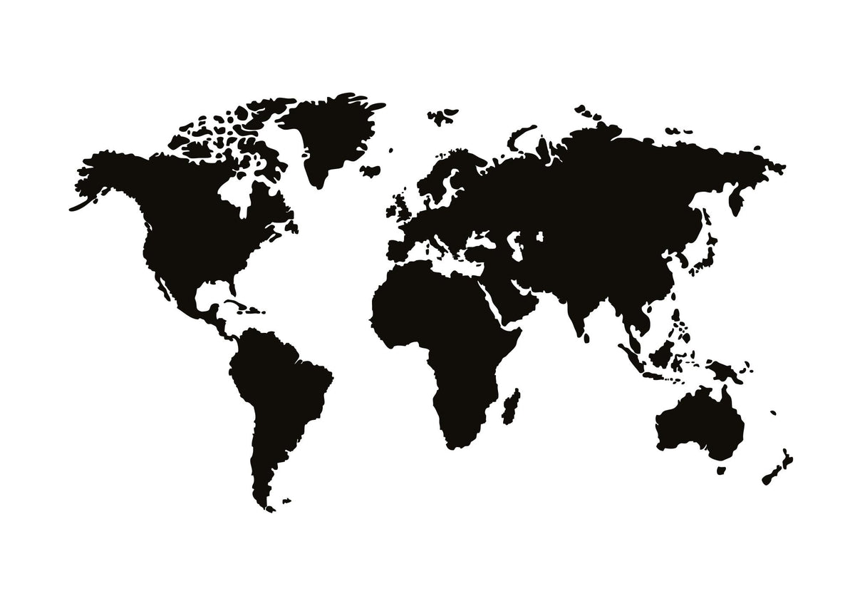 World Map Print, Bow