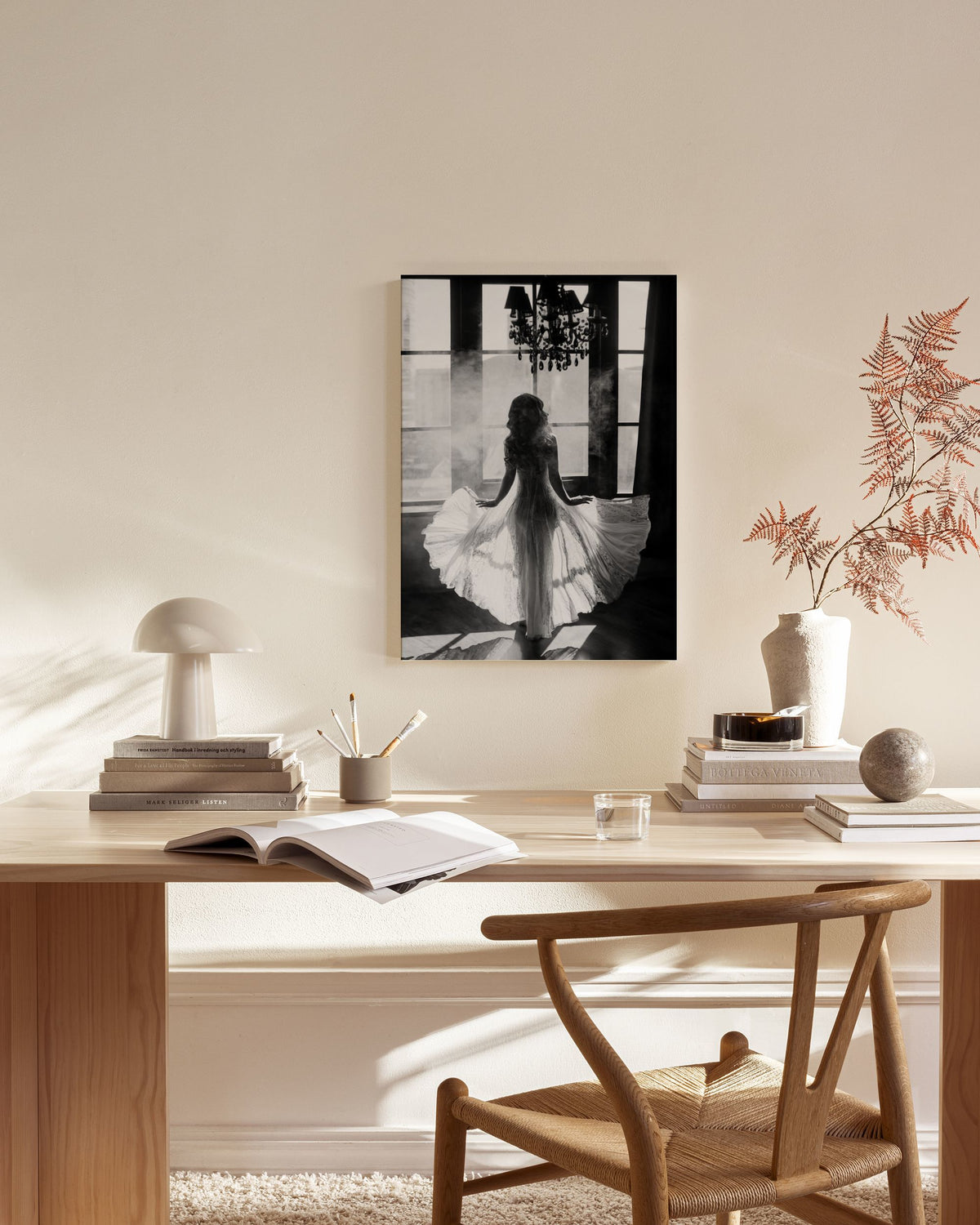 White Dress Canvas print