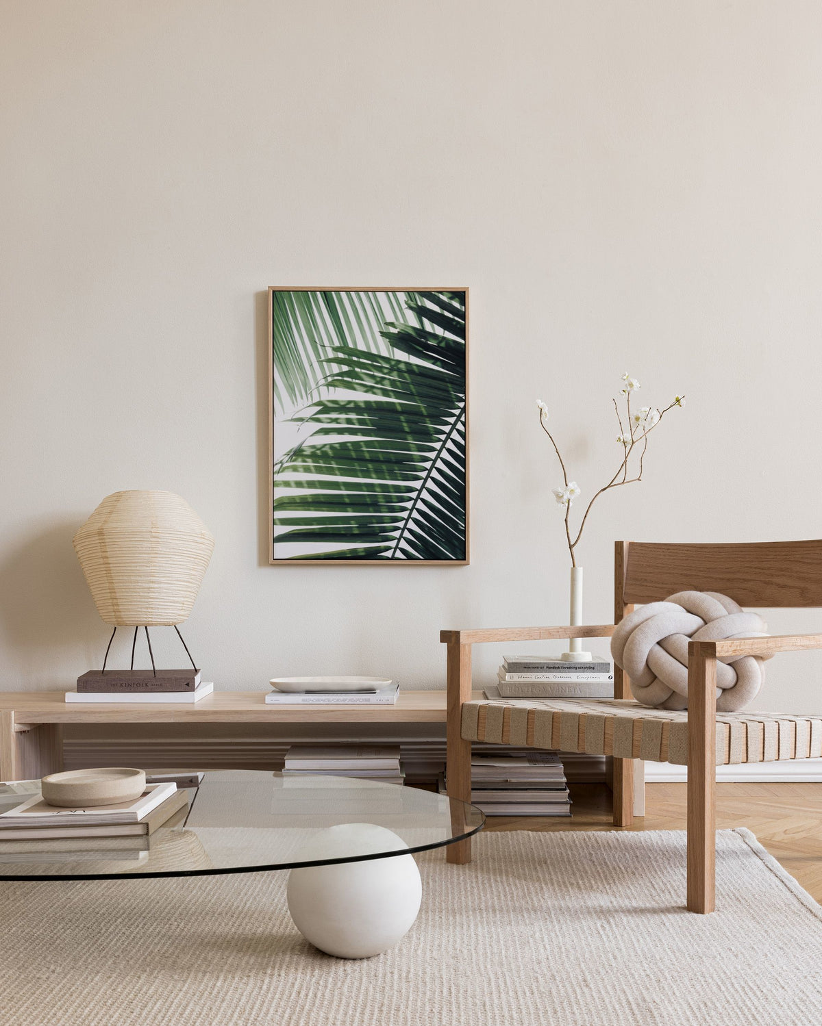 Sunray Palm Canvas print