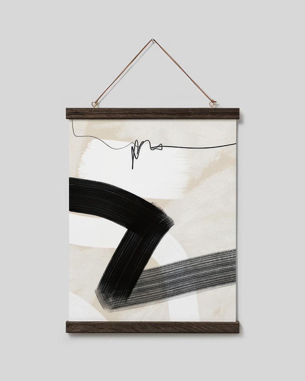 Poster Hanger Dark Oak 31 cm, magnet fastener