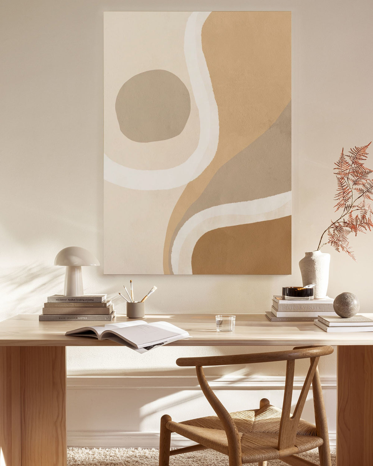 Warm Shapes No1 Canvas print