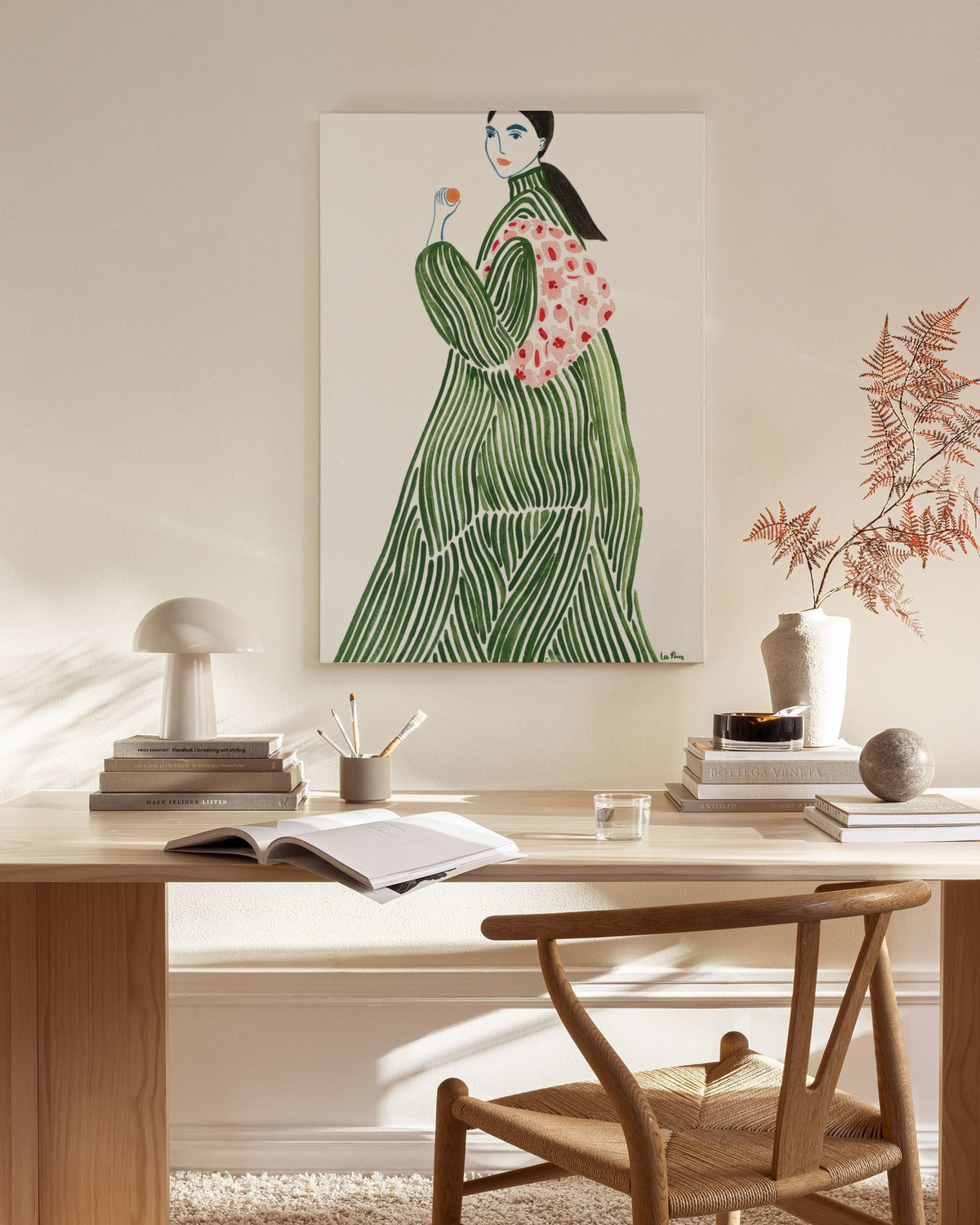 Green Coat Canvas print