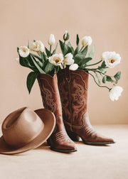 Poppies in Cowboy Boots Print