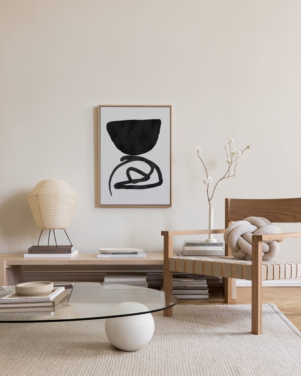 Black Abstract Shapes No2 Canvas print