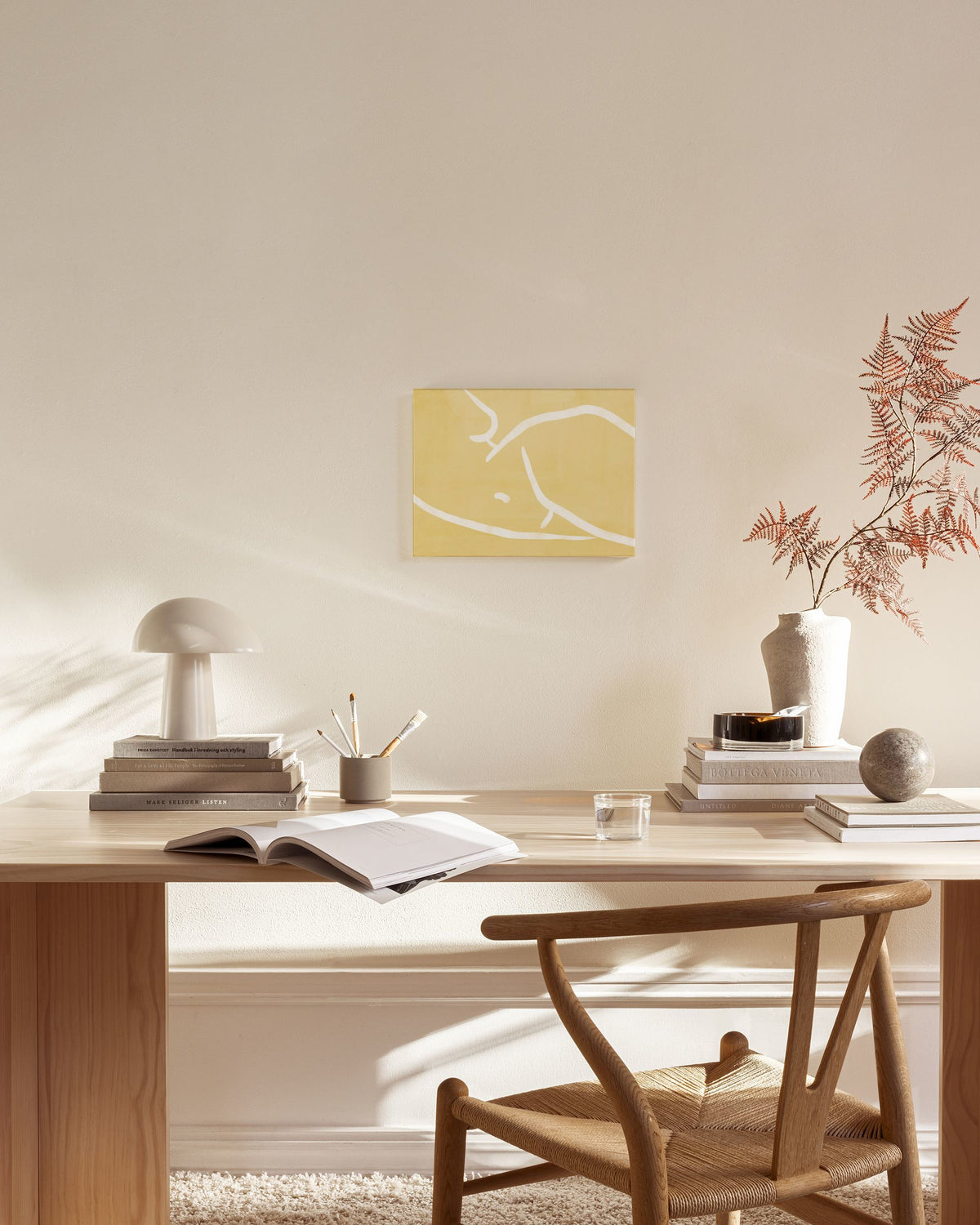 Yellow Body Pose Canvas print