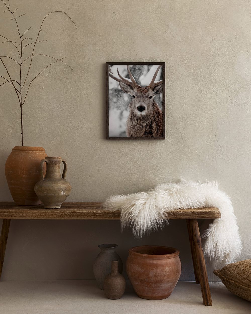 Winter Stag Print