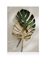 Gold Monstera No1 Canvas print