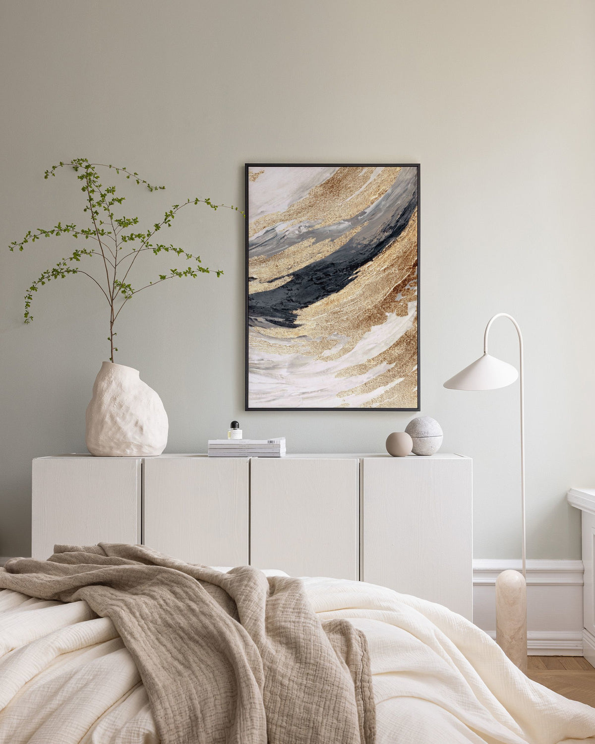 Gold Wave No2 Canvas print