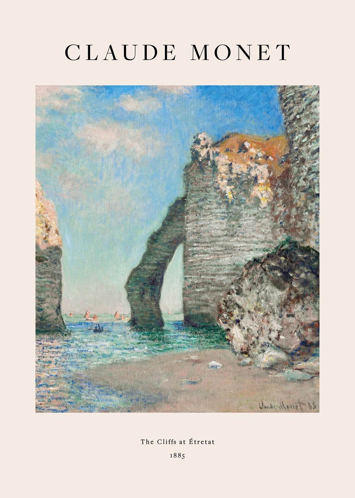 Monet - The Cliffs at Étretat Print
