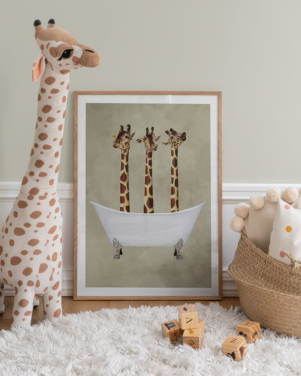 Coco De Paris - Giraffes in Bathtub Print