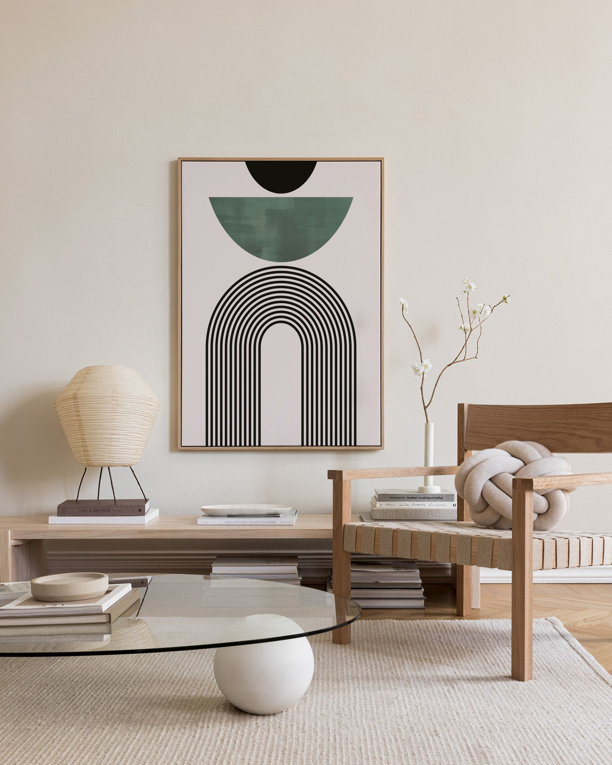 Mid Century Green No2 Canvas print