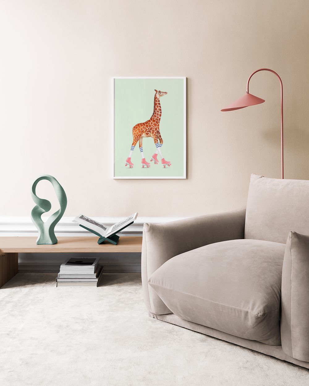 Jonas Loose - Rollerskating Giraffe Print