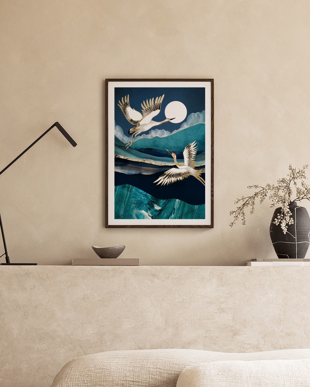 SpaceFrog Designs - Midnight Cranes Print