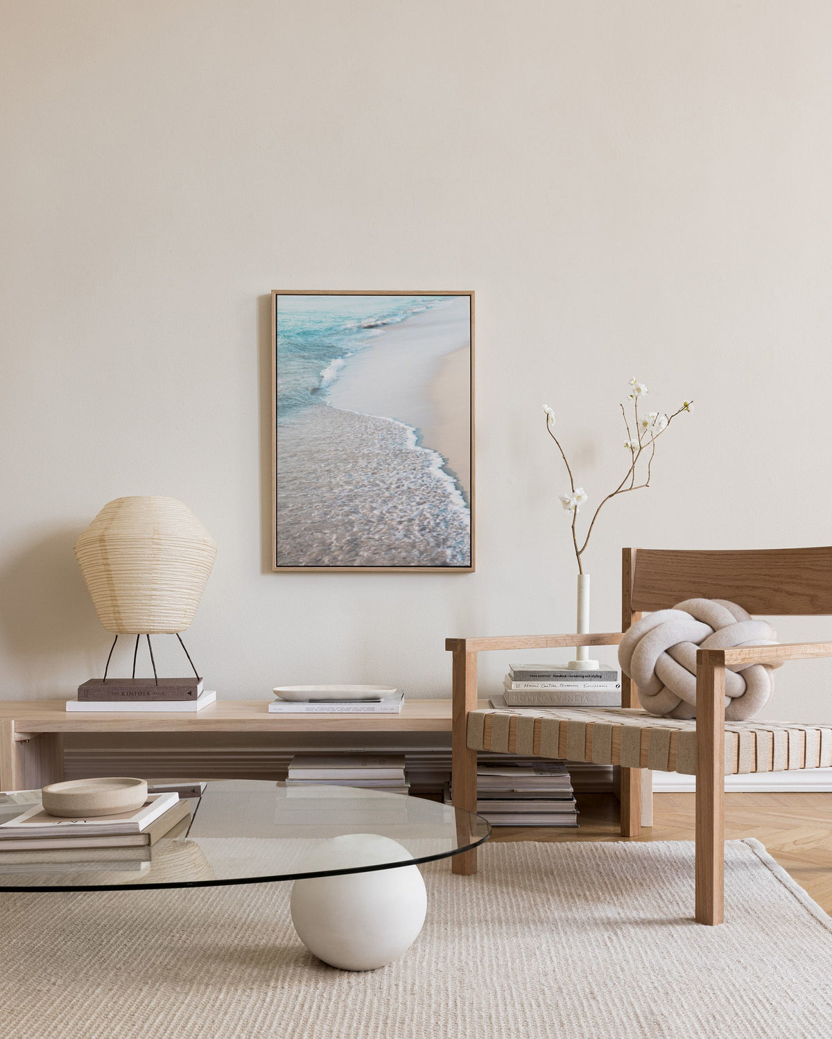 Blue Beach Wave Canvas print