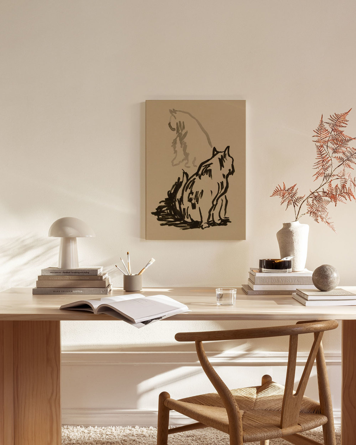 Study of Cat Canvas print