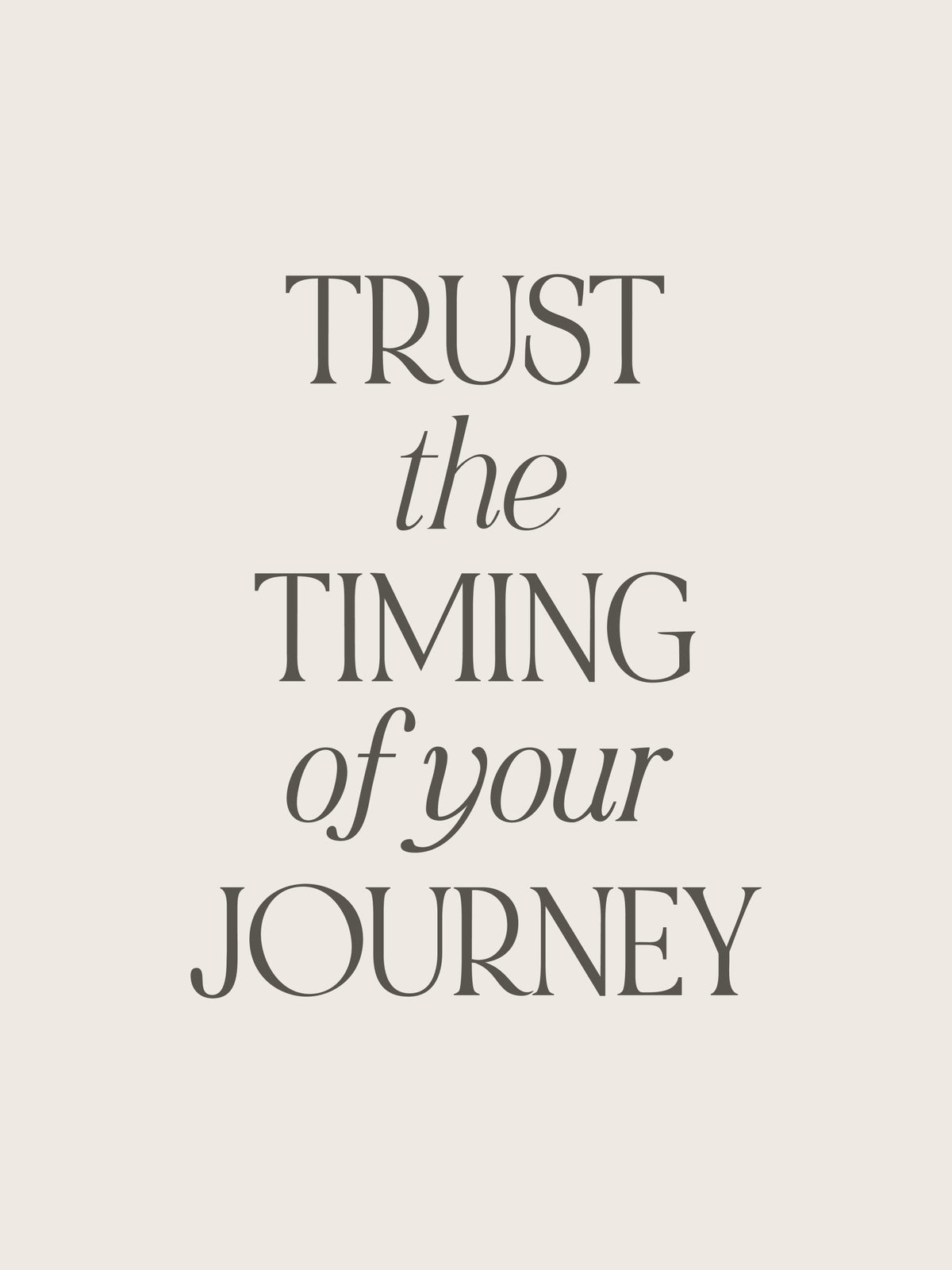 Trust the Timing Print