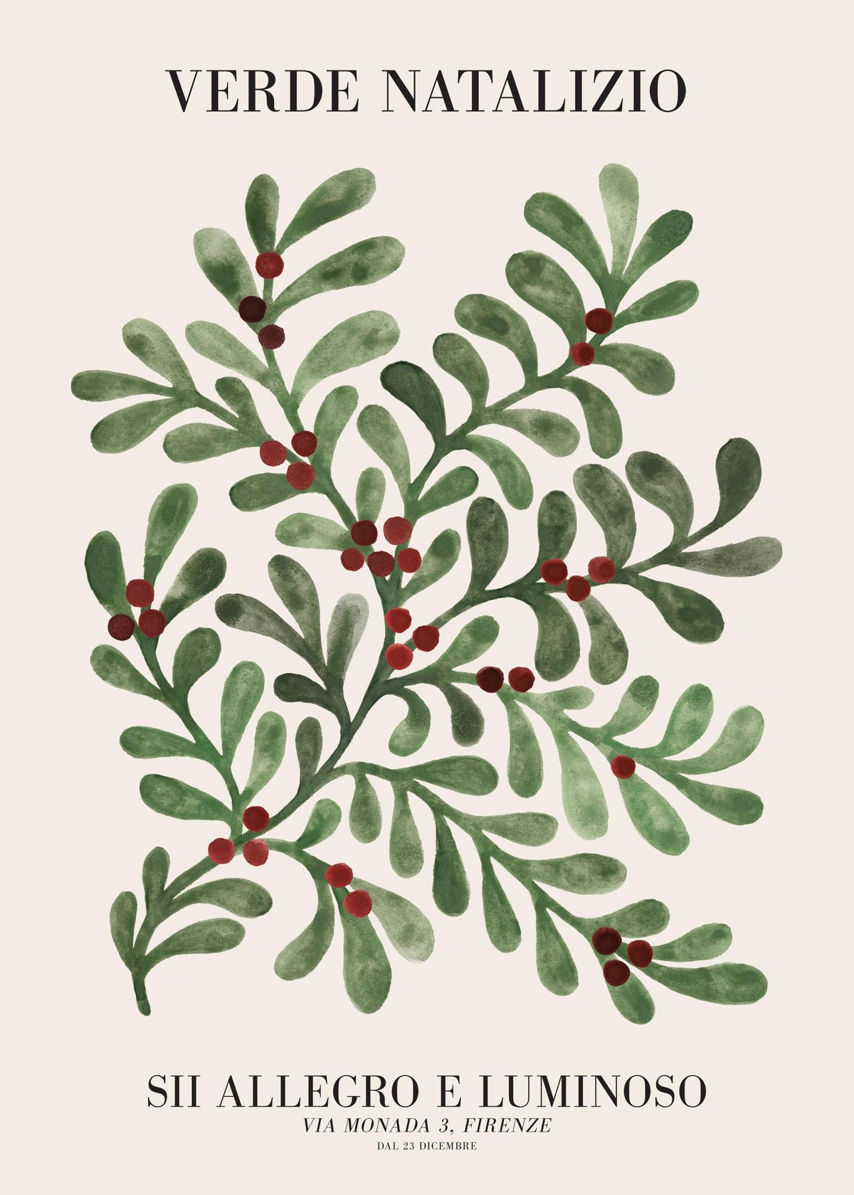Christmas Greenery Print