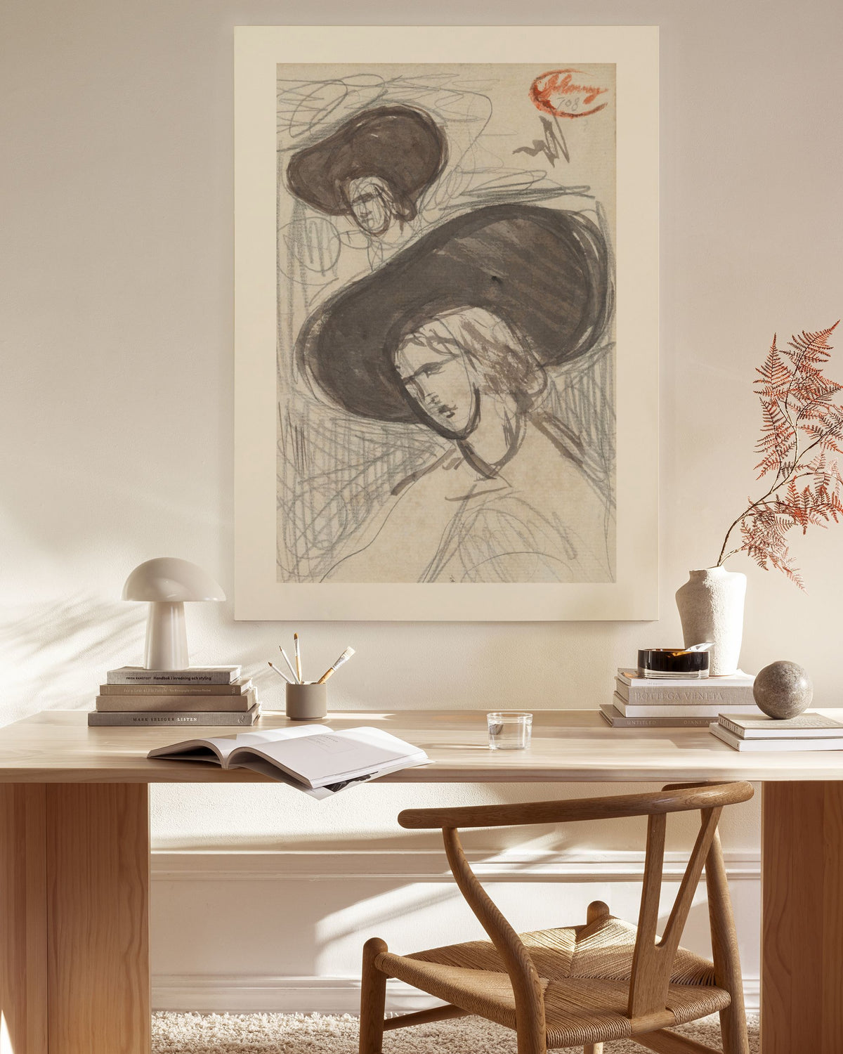 George Romney - Sketch Canvas print