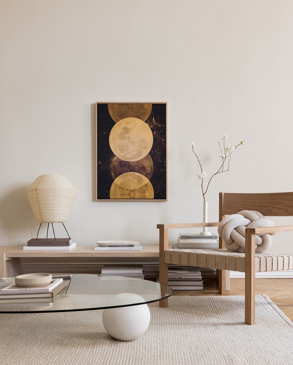 Gold Moon Phases Canvas print