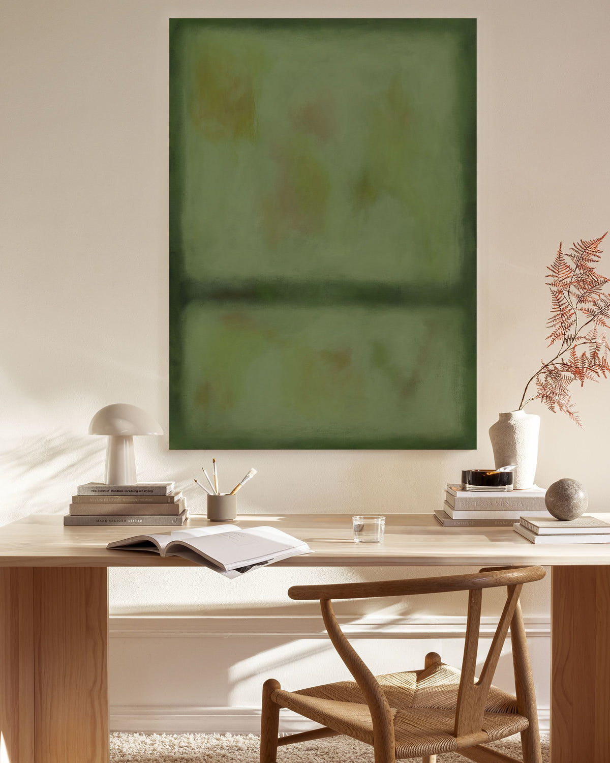 Division in Green Canvas print