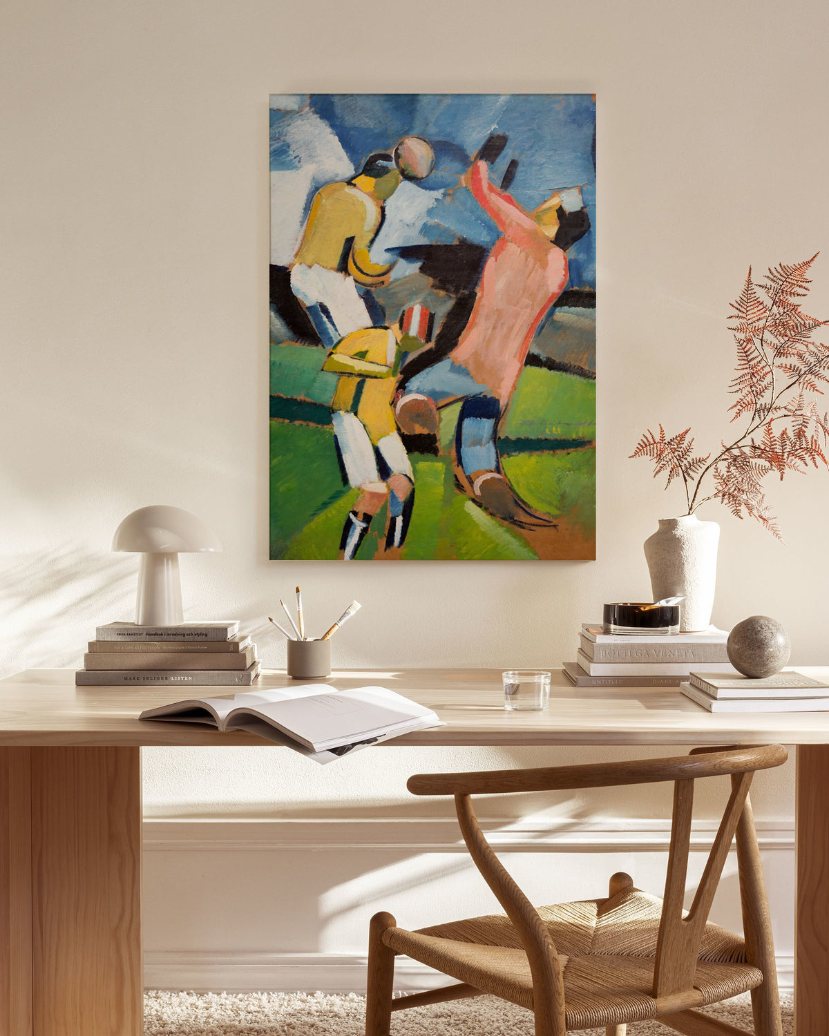 Harald Giersing - Football Players Canvas print