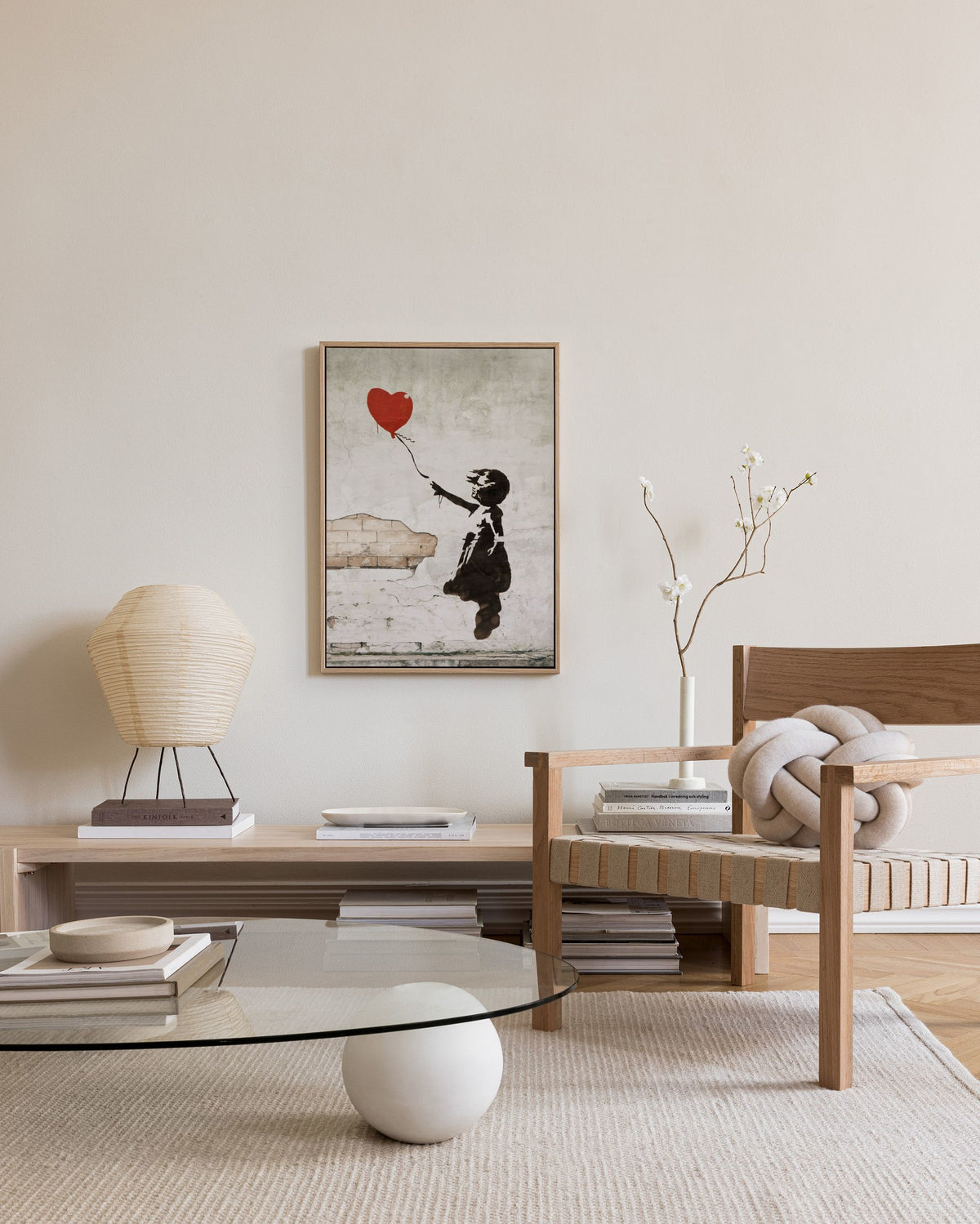Girl With Love Balloon, Canvas print